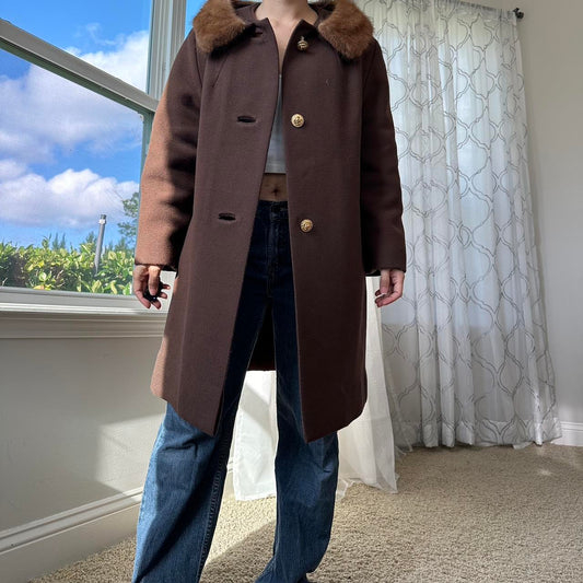 Women's Brown and Tan Coat