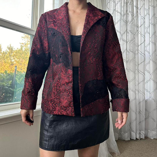 Coldwater Creek Women's Red and Black Jacket