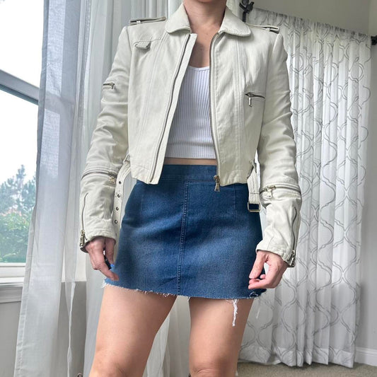 alice + olivia Women's Cream Jacket