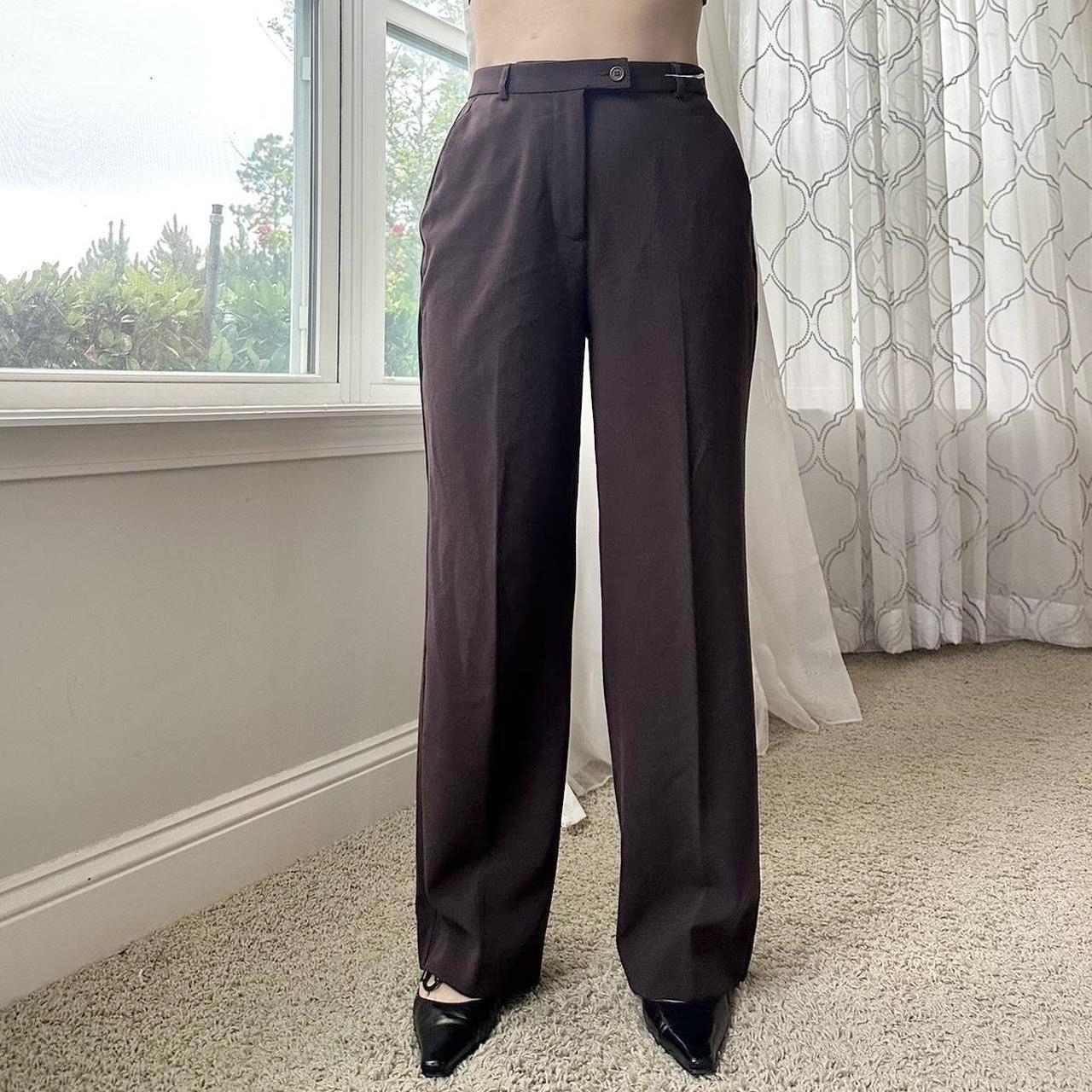 Women's Brown Tailored-trousers