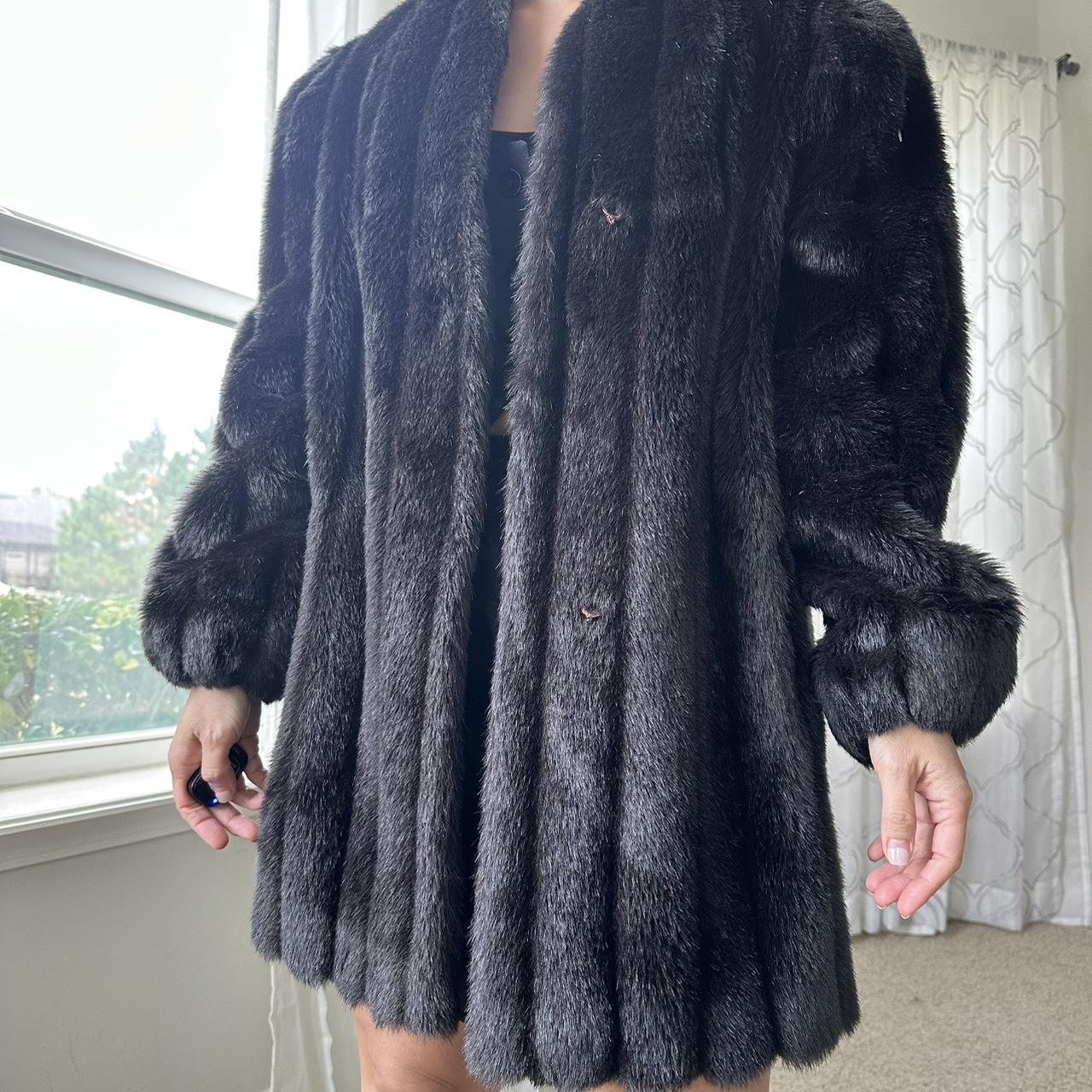 Women's Black and Grey Coat